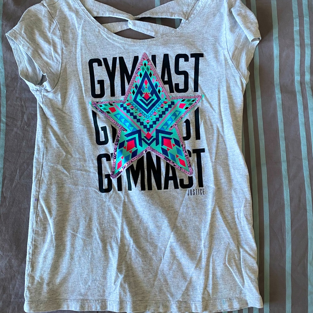 Girls Gymnast T-Shirt Size 8